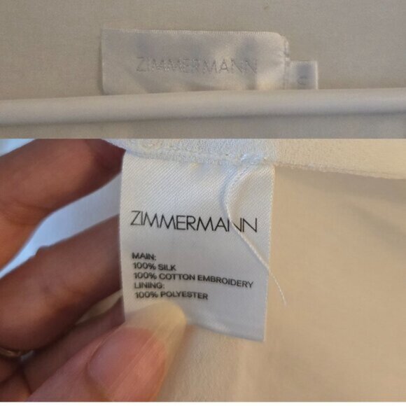 As seen on Beyonce! Zimmermann Lucia Silk Embroidered Romper Ivory S0 b53E - Picture 9 of 13